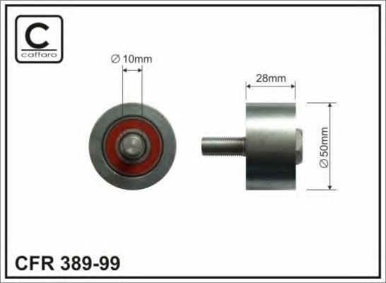 Паразитный / Ведущий ролик, зубчатый ремень CAFFARO 38999
