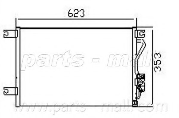 Конденсатор, кондиционер PARTS-MALL PXNCG-012