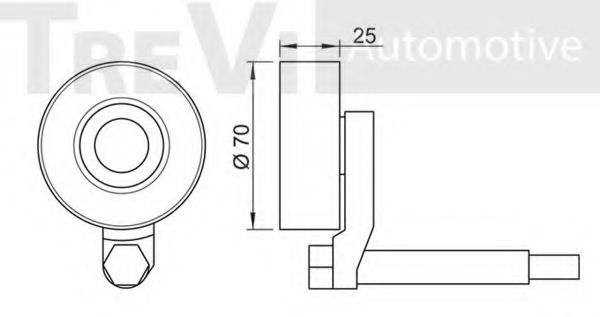 Натяжной ролик, поликлиновой  ремень TREVI AUTOMOTIVE A2056