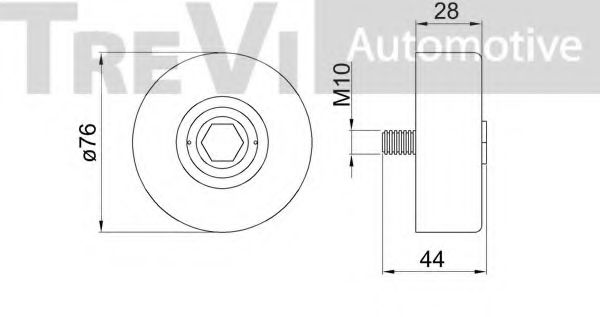 Натяжной ролик, поликлиновой  ремень TREVI AUTOMOTIVE A2029