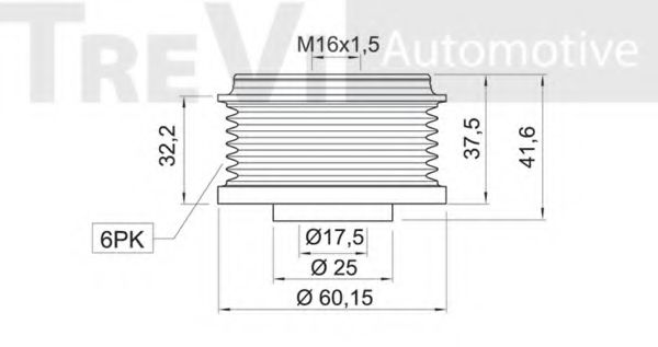Механизм свободного хода генератора TREVI AUTOMOTIVE T2073