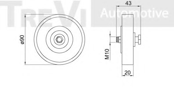 Паразитный / ведущий ролик, поликлиновой ремень TREVI AUTOMOTIVE TA2131