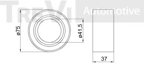 Комплект подшипника ступицы колеса TREVI AUTOMOTIVE 10342