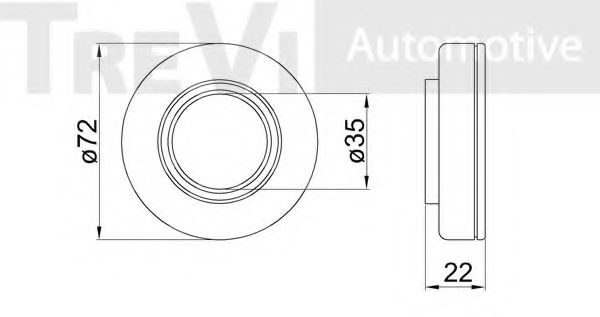 Комплект подшипника ступицы колеса TREVI AUTOMOTIVE 48121