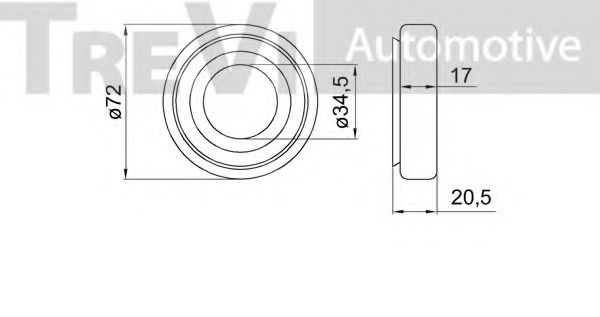 Комплект подшипника ступицы колеса TREVI AUTOMOTIVE 41251