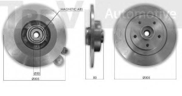 Комплект подшипника ступицы колеса TREVI AUTOMOTIVE WB2289