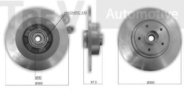 Комплект подшипника ступицы колеса TREVI AUTOMOTIVE WB2291