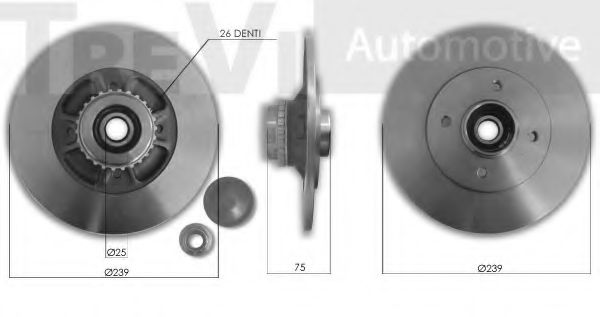 Комплект подшипника ступицы колеса TREVI AUTOMOTIVE WB2294