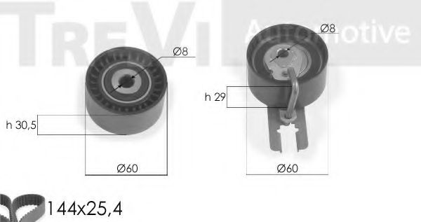 Комплект ремня ГРМ TREVI AUTOMOTIVE KD1239