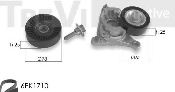 Поликлиновой ременный комплект TREVI AUTOMOTIVE KA1048