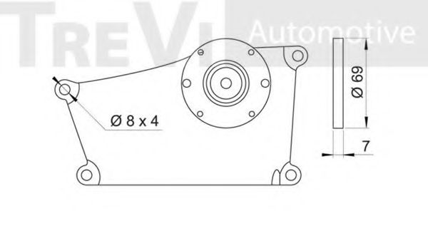 Натяжная планка, поликлиновой ремень TREVI AUTOMOTIVE TA1821
