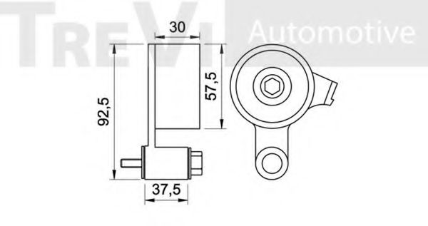 Натяжной ролик, ремень ГРМ BERTOLOTTI 57286