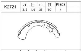 Комплект тормозных колодок ASIMCO K2721