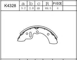Комплект тормозных колодок ASIMCO K4328
