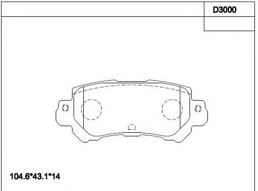 Комплект тормозных колодок, дисковый тормоз ASIMCO KD3000