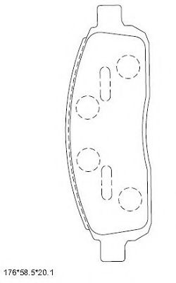 Комплект тормозных колодок, дисковый тормоз ASIMCO KD6309