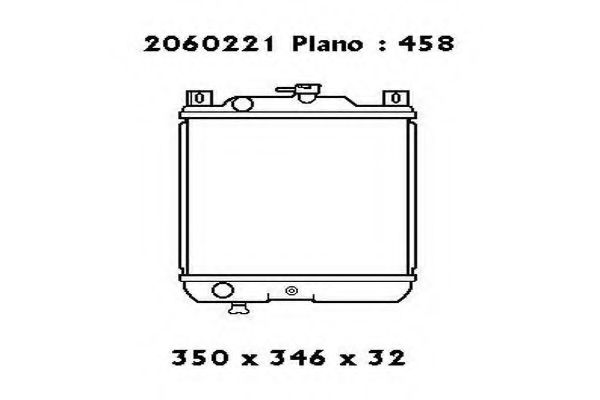 Радиатор, охлаждение двигателя AURADIA 104160