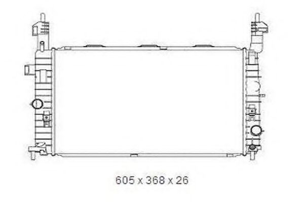Радиатор, охлаждение двигателя ORDONEZ 2065047