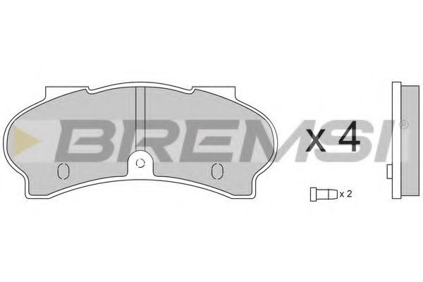 Комплект тормозных колодок, дисковый тормоз BREMSI BP2134