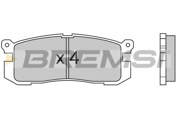 Комплект тормозных колодок, дисковый тормоз BREMSI BP2424