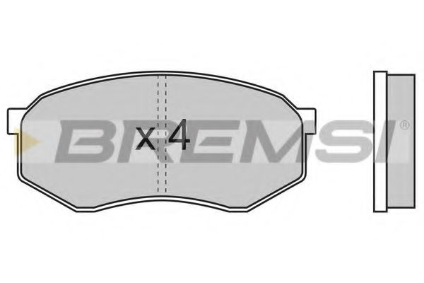 Комплект тормозных колодок, дисковый тормоз BREMSI BP2476