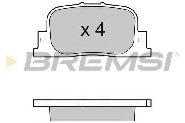 Комплект тормозных колодок, дисковый тормоз BREMSI BP3063