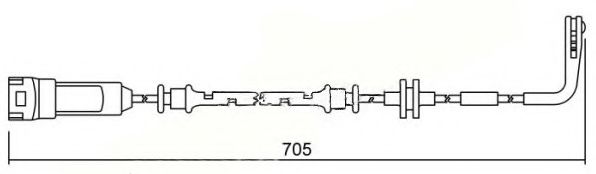 Сигнализатор, износ тормозных колодок BREMSI WI0605