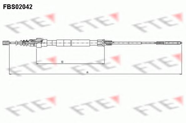 Трос, стояночная тормозная система FTE FBS02042