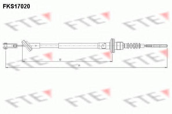 Трос, управление сцеплением FTE FKS17020