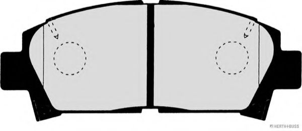 Комплект тормозных колодок, дисковый тормоз HERTH+BUSS JAKOPARTS 21961