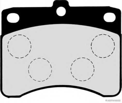 Комплект тормозных колодок, дисковый тормоз HERTH+BUSS JAKOPARTS 20780