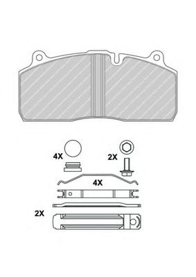 Комплект тормозных колодок, дисковый тормоз FERODO FCV1814BFE