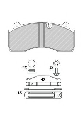 Комплект тормозных колодок, дисковый тормоз FERODO FCV1815BFE