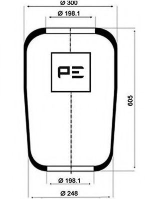 Кожух пневматической рессоры PE Automotive 084.093-70A