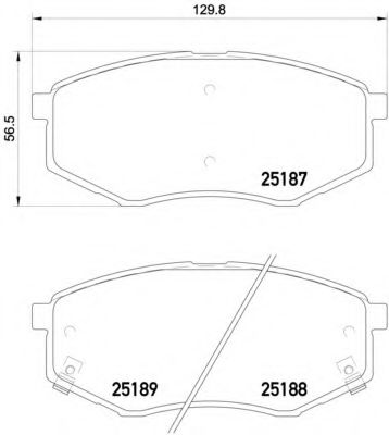 Комплект тормозных колодок, дисковый тормоз BREMBO P 30 055