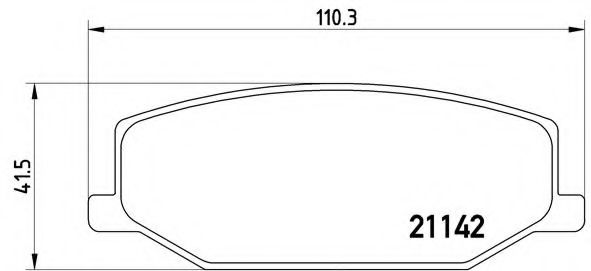 Комплект тормозных колодок, дисковый тормоз BREMBO P 79 001