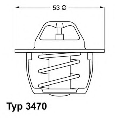 Термостат, охлаждающая жидкость WAHLER 3470.89D50