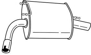 Глушитель выхлопных газов конечный AKS DASIS SG70625