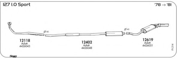 Система выпуска ОГ AKS DASIS SGFI214