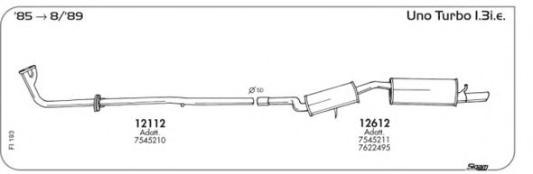 Система выпуска ОГ AKS DASIS SGFI193