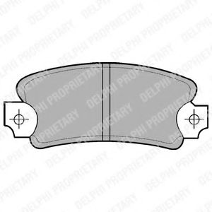 Комплект тормозных колодок, дисковый тормоз DELPHI LP146