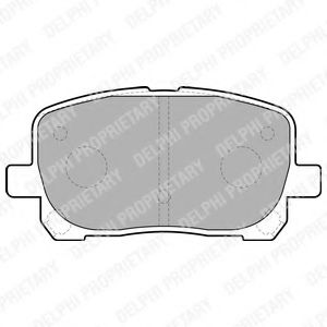 Комплект тормозных колодок, дисковый тормоз DELPHI 23836