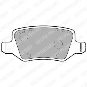 Комплект тормозных колодок, дисковый тормоз DELPHI LP1741