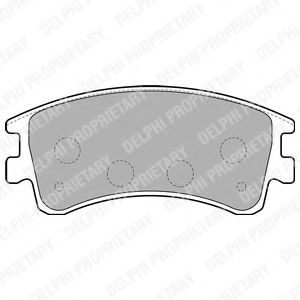 Комплект тормозных колодок, дисковый тормоз DELPHI LP1799