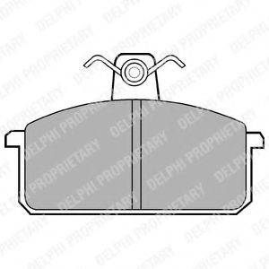 Комплект тормозных колодок, дисковый тормоз DELPHI LP305