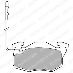 Комплект тормозных колодок, дисковый тормоз DELPHI LP490