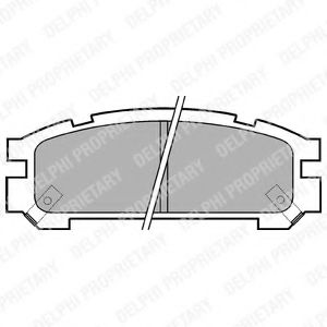 Комплект тормозных колодок, дисковый тормоз DELPHI LP814