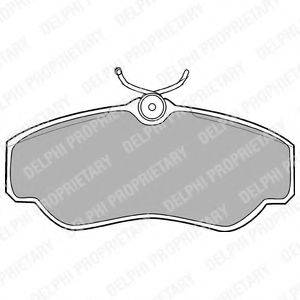 Комплект тормозных колодок, дисковый тормоз DELPHI LP913