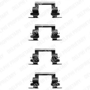 Комплектующие, колодки дискового тормоза DELPHI LX0364