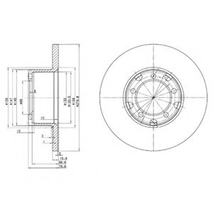 Тормозной диск DELPHI BG2265